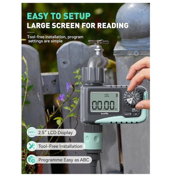 RAINPOINT Sprinkler Timer, Programmable Water Timer for Garden Hose, Outdoor - Picture 4 of 4